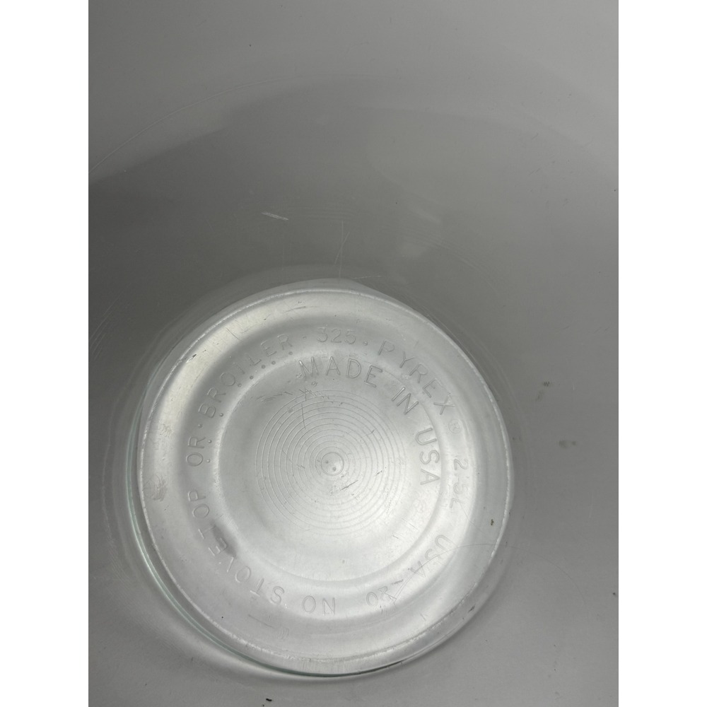 Pyrex Glass Mixing Bowl 325 2.5L Clear Made in USA Oven Broiler Safe - Picture 2 of 6